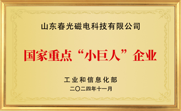 国家重点“小巨人”企业